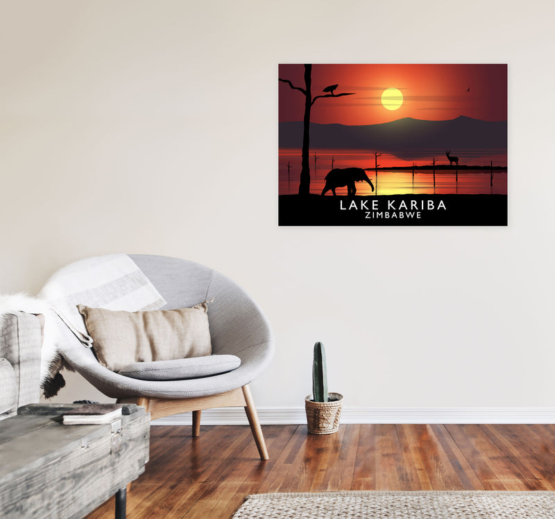 Lake Kariba Zimbabwe Framed Digital Art Print by Richard O'Neill A1 Black Frame