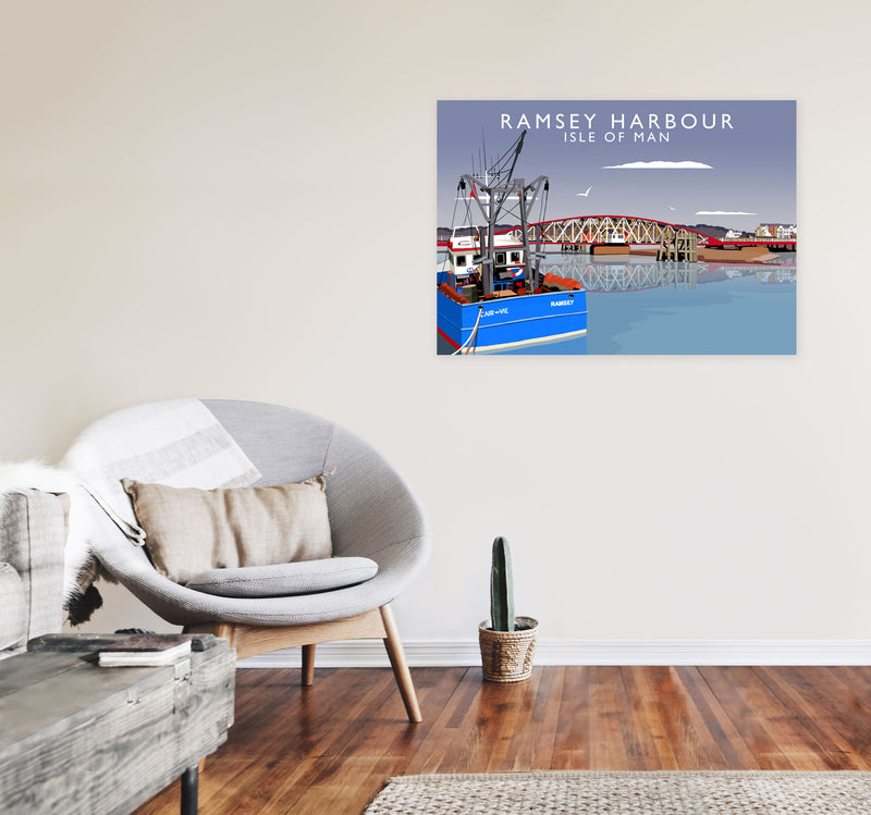 Ramsey Harbour (Landscape) by Richard O'Neill A1 Black Frame