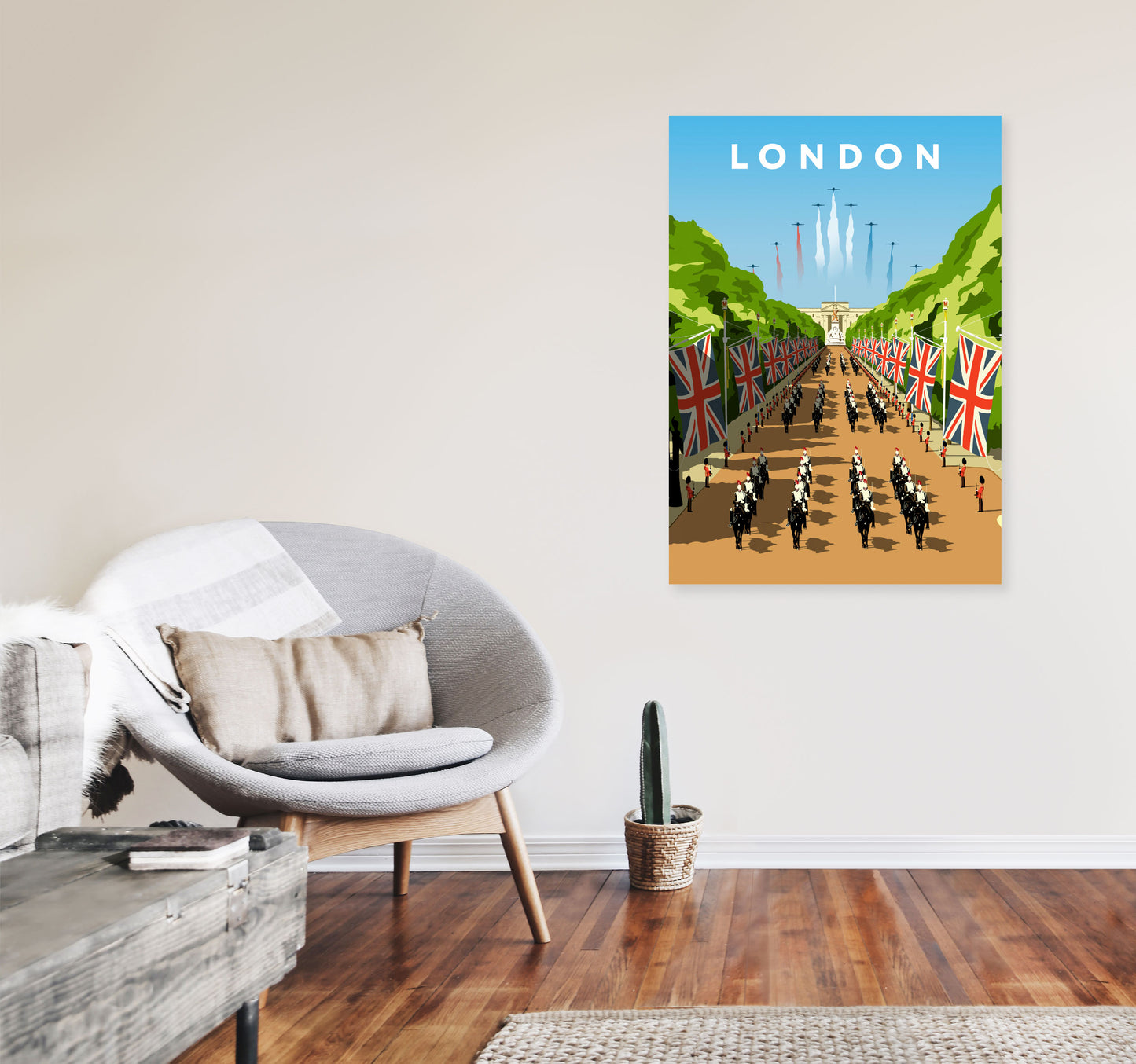 London Art Print by Richard O'Neill A1 Black Frame