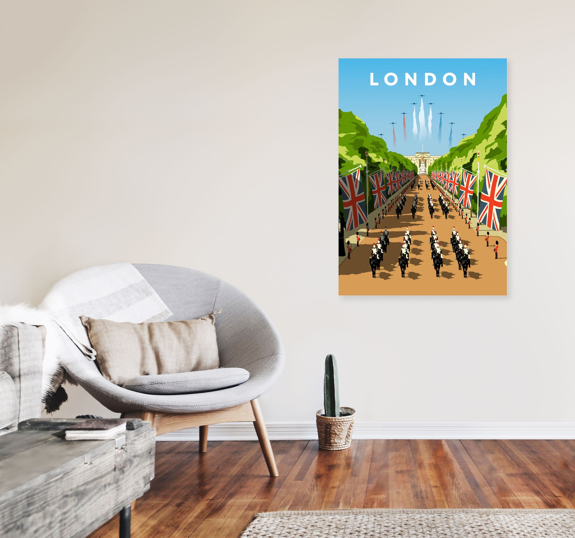 London Art Print by Richard O'Neill A1 Black Frame