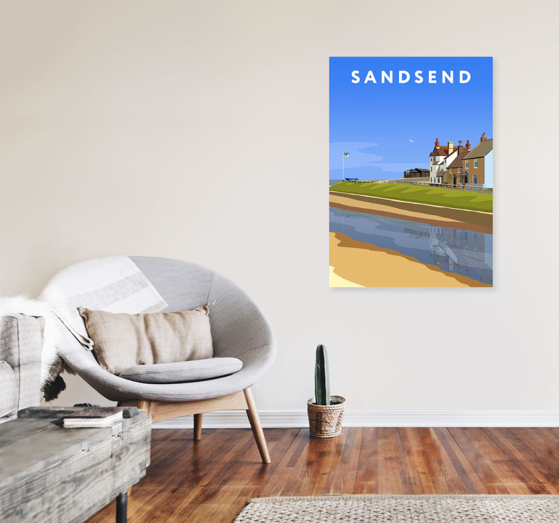 Sandsend3 Portrait by Richard O'Neill A1 Black Frame