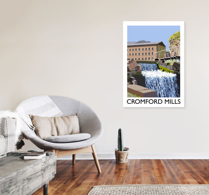 Cromford Mills Portrait by Richard O'Neill A1 Black Frame