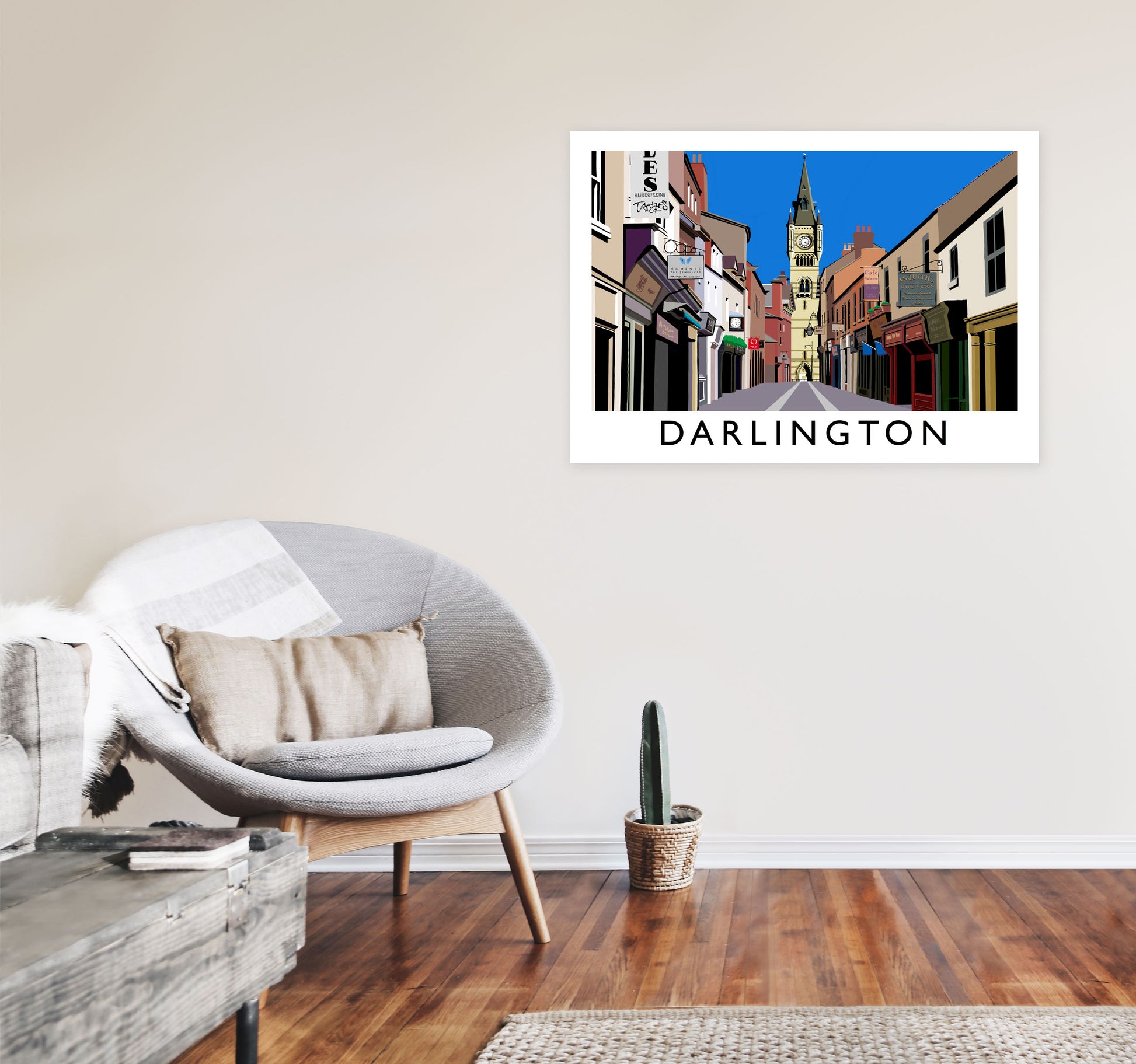 Darlington by Richard O'Neill A1 Black Frame