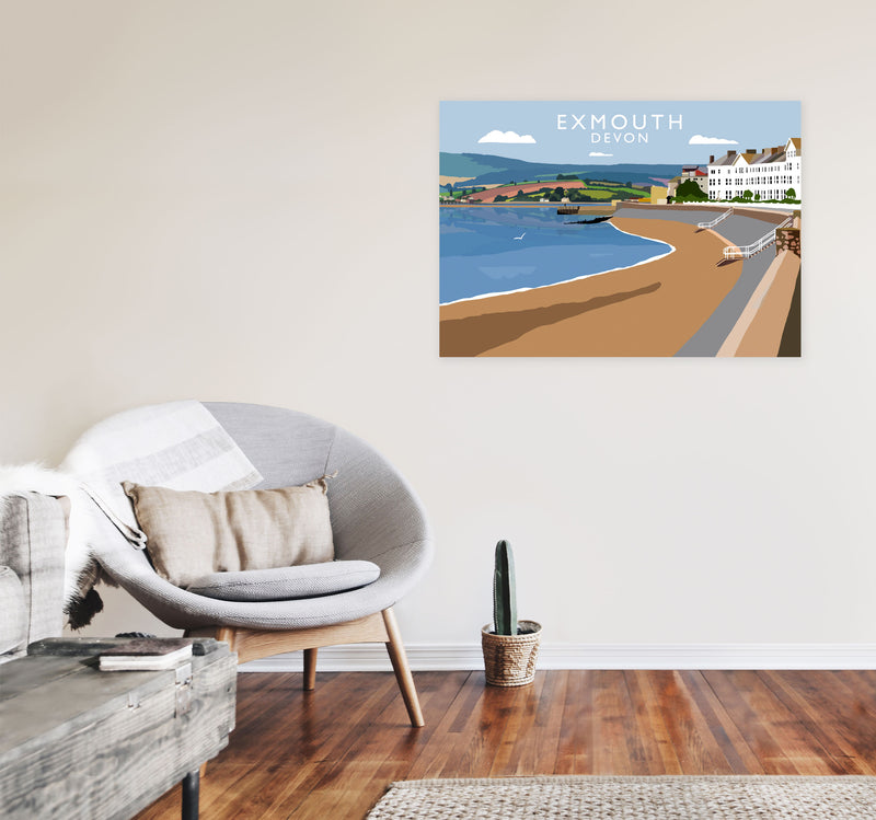 Exmouth Devon Art Print by Richard O'Neill A1 Black Frame