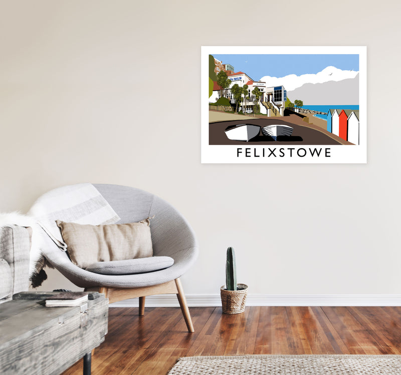 Felixstowe Framed Digital Art Print by Richard O'Neill A1 Black Frame