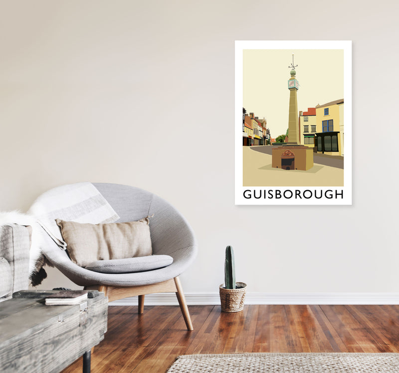 Guisborough Portrait by Richard O'Neill A1 Black Frame