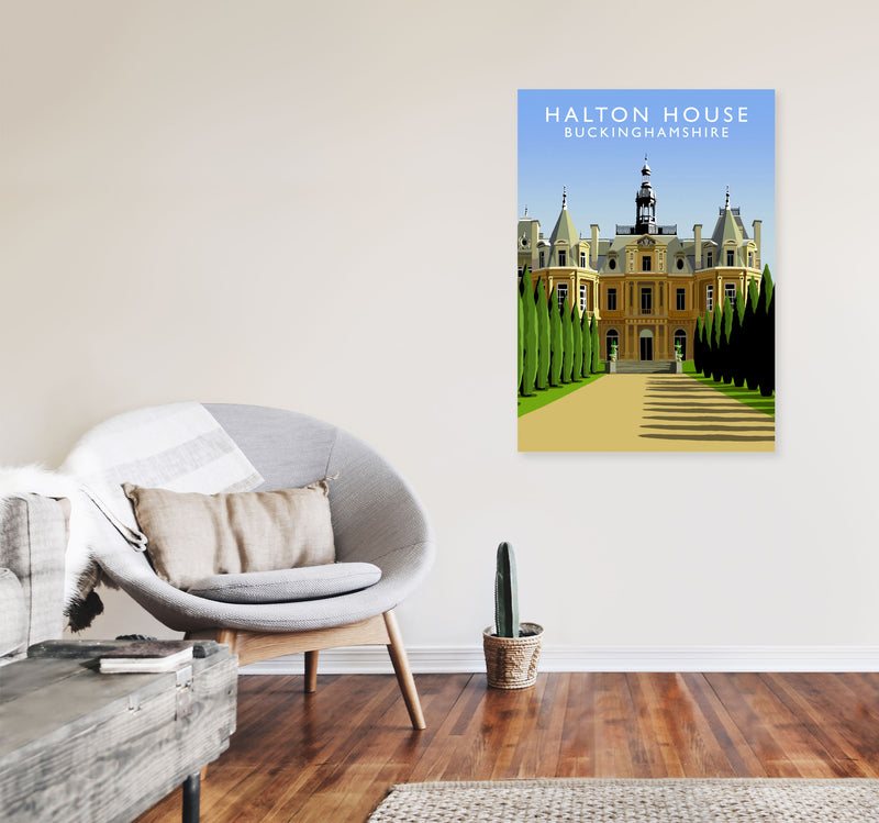 Halton House Portrait by Richard O'Neill A1 Black Frame