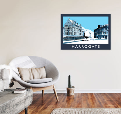 Harrogate Travel Art Print by Richard O'Neill, Framed Wall Art A1 Black Frame