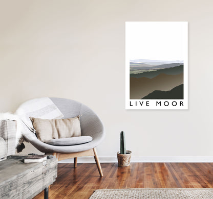 Live Moor Travel Art Print by Richard O'Neill, Framed Wall Art A1 Black Frame