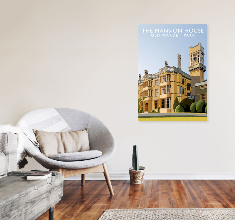 The Mansion House Old Warden Park Travel Art Print by Richard O'Neill A1 Black Frame