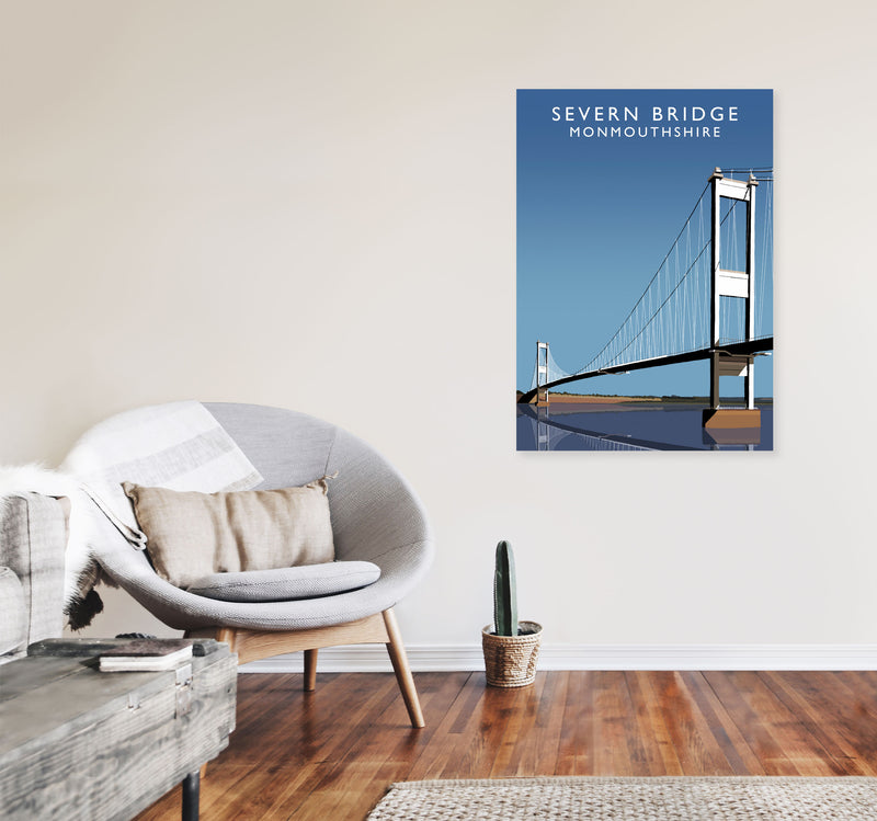 Severn Bridge Monmouthshire Art Print by Richard O'Neill, Framed Wall Art A1 Black Frame
