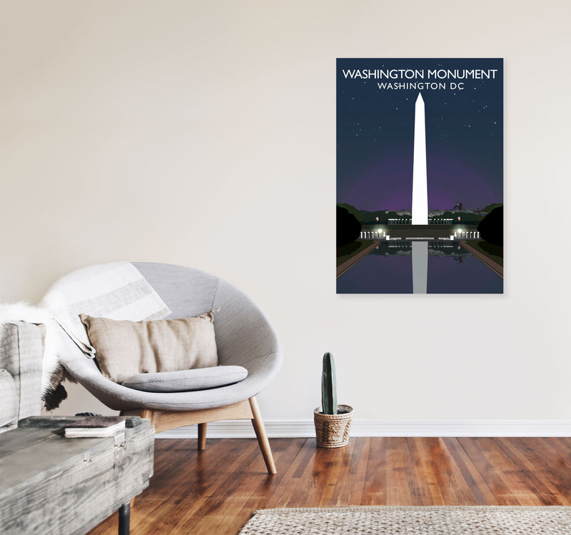 Washington Monument Washington DC Travel Art Print by Richard O'Neill A1 Black Frame