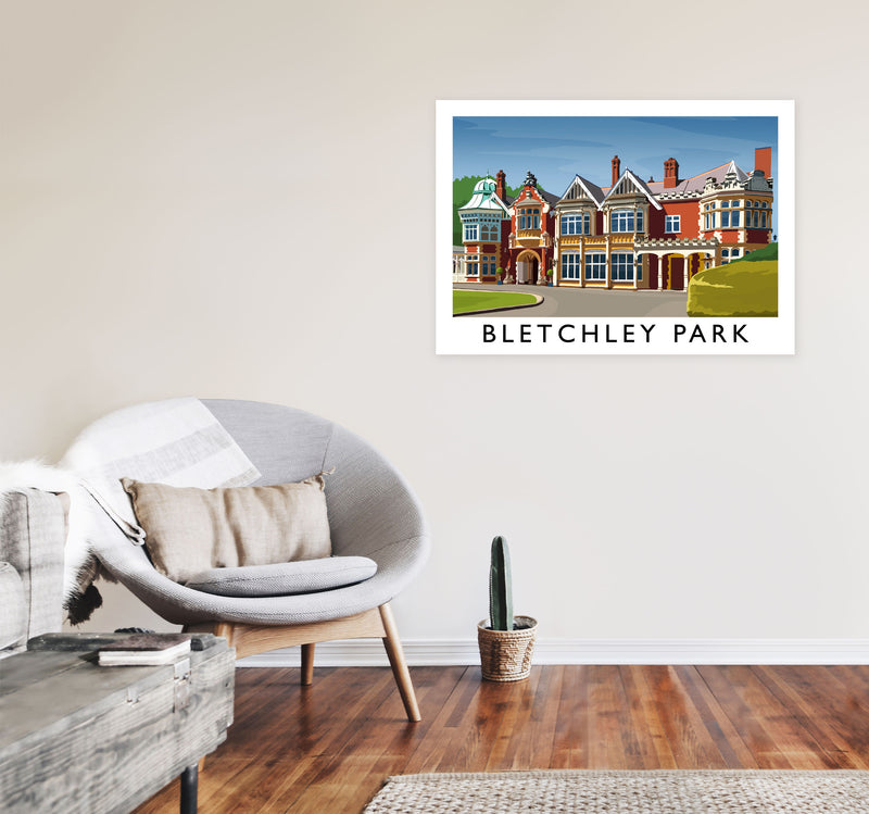 Bletchley Park by Richard O'Neill A1 Black Frame