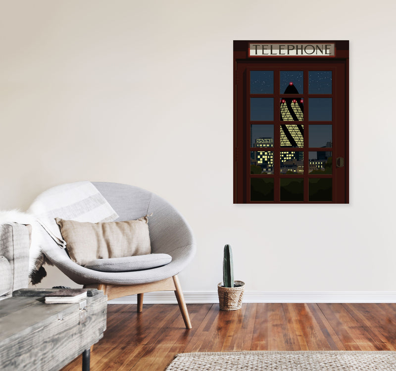 London Telephone Box 13 by Richard O'Neill A1 Black Frame