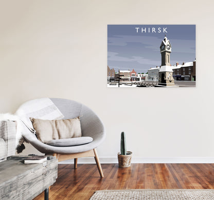 Thirsk 2 (snow) by Richard O'Neill A1 Black Frame