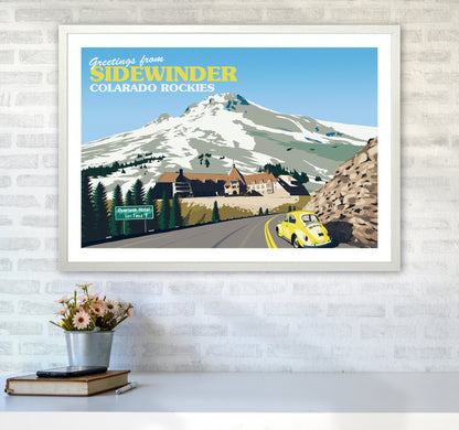 Overlook Hotel Art Print by Richard O'Neill A1 Oak Frame