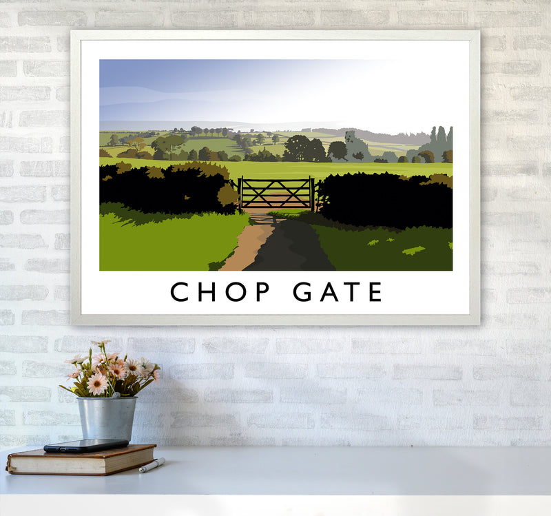 Chop Gate Travel Art Print by Richard O'Neill A1 Oak Frame