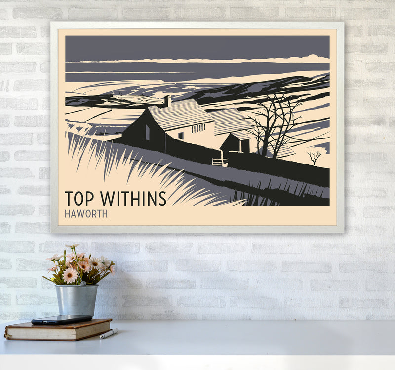 Top Withins Travel Art Print by Richard O'Neill A1 Oak Frame