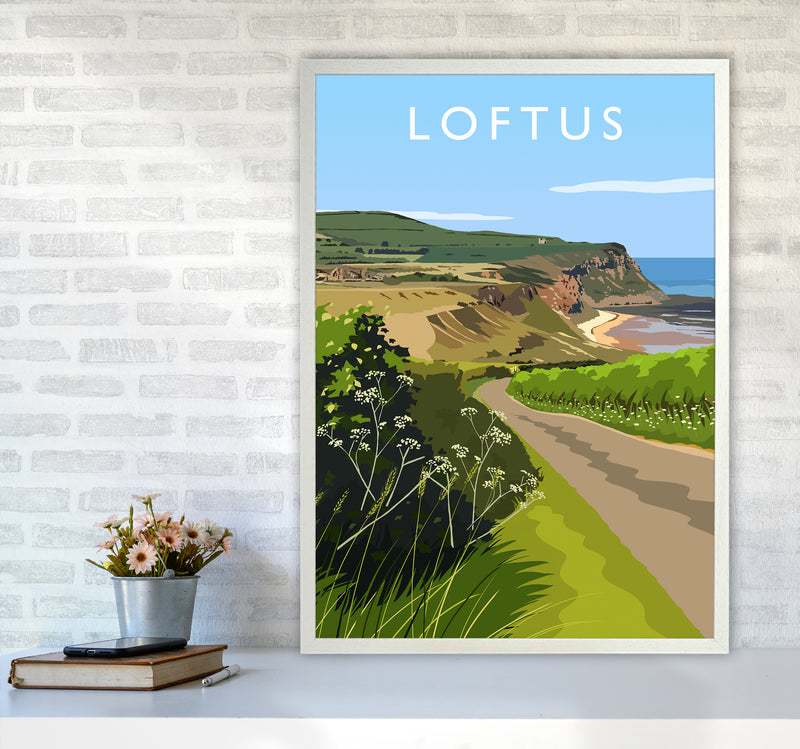 Loftus portrait Travel Art Print by Richard O'Neill A1 Oak Frame