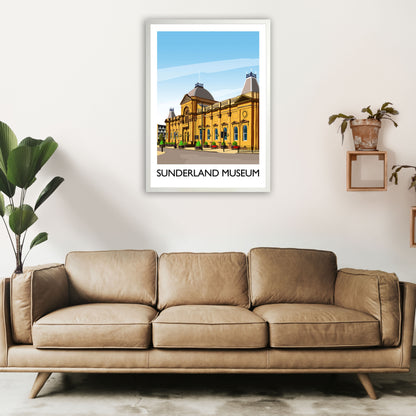Sunderland Museum 2 Portrait Travel Art Print by Richard O'Neill A1 Oak Frame