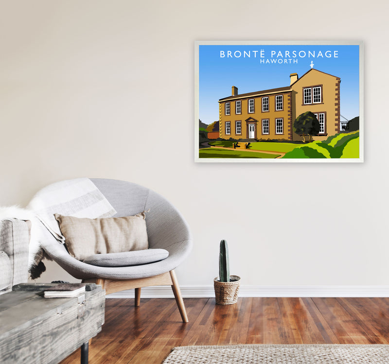 Bronte Parsonage Heworth Framed Digital Art Print by Richard O'Neill A1 Oak Frame