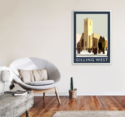 Gilling West Art Print by Richard O'Neill A1 Oak Frame