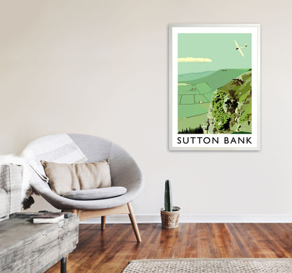 Sutton Bank Art Print by Richard O'Neill A1 Oak Frame