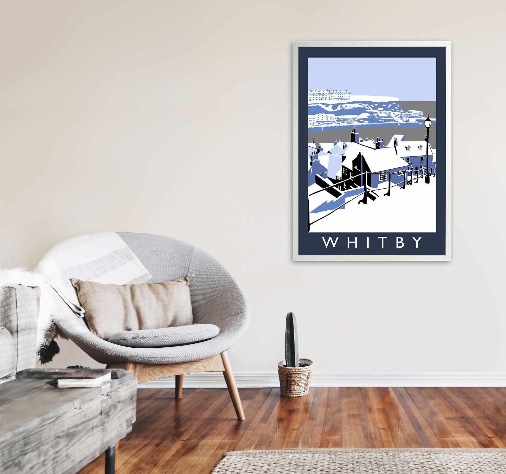 Whitby Framed Digital Art Print by Richard O'Neill A1 Oak Frame
