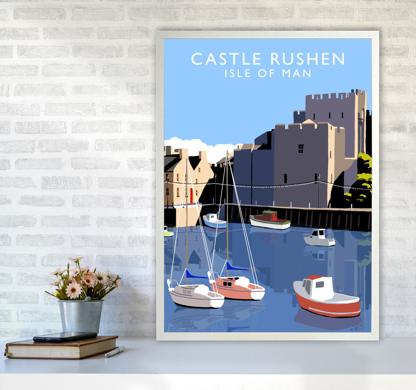 Castle Rushen by Richard O'Neill A1 Oak Frame