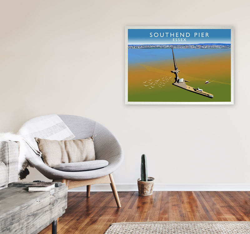 Southend Pier by Richard O'Neill A1 Oak Frame