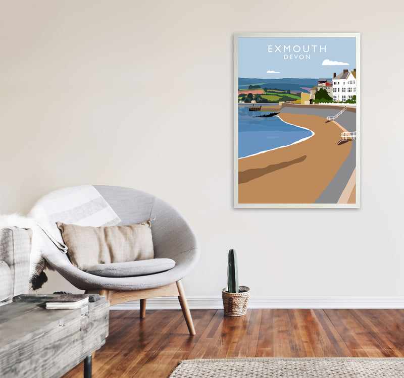 Exmouth Devon Art Print by Richard O'Neill A1 Oak Frame