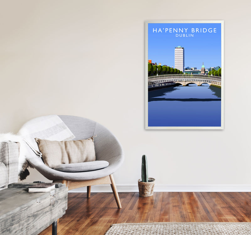 Ha'Penny Bridge by Richard O'Neill A1 Oak Frame