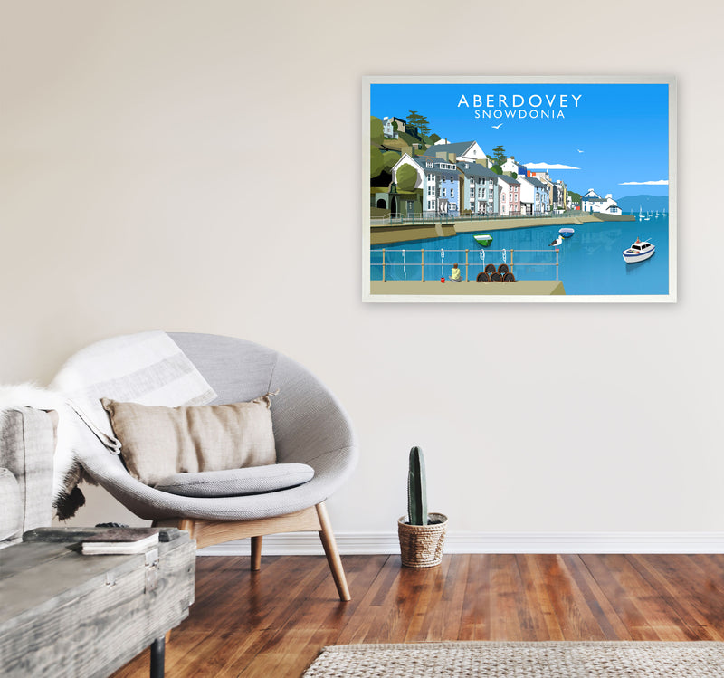 Aberdovey Snowdonia Framed Digital Art Print by Richard O'Neill A1 Oak Frame