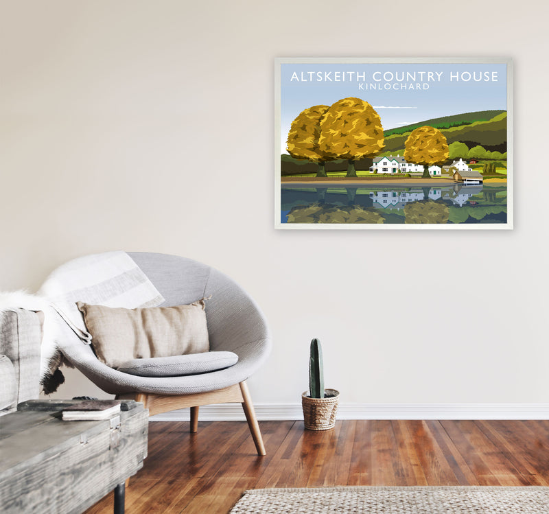 Altskeith Country House (Landscape) by Richard O'Neill A1 Oak Frame