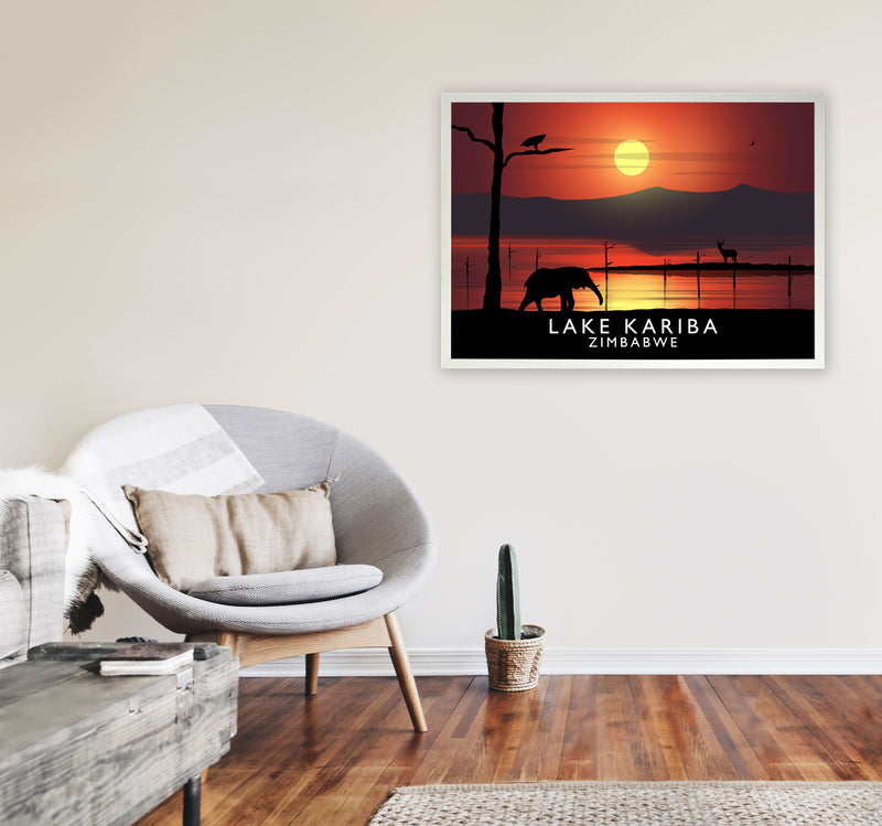 Lake Kariba Zimbabwe Framed Digital Art Print by Richard O'Neill A1 Oak Frame