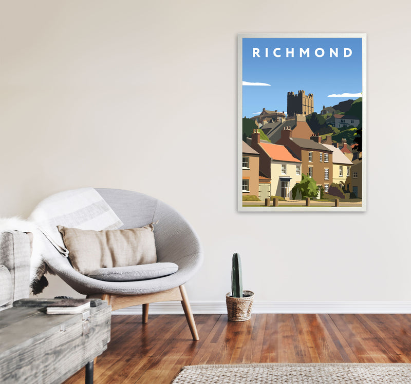 Richmond Travel Art Print by Richard O'Neill, Framed Wall Art A1 Oak Frame