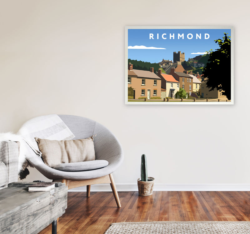 Richmond Travel Art Print by Richard O'Neill, Framed Wall Art A1 Oak Frame