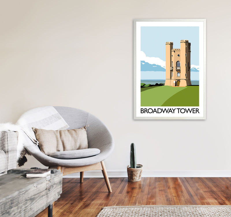 Broadway Tower Art Print by Richard O'Neill A1 Oak Frame
