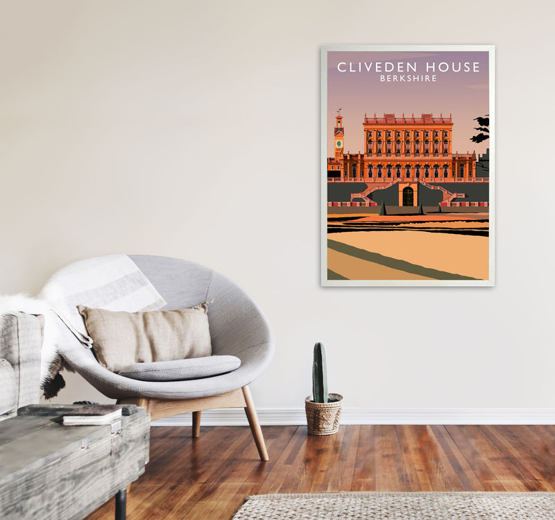 Cliveden House Portrait by Richard O'Neill A1 Oak Frame
