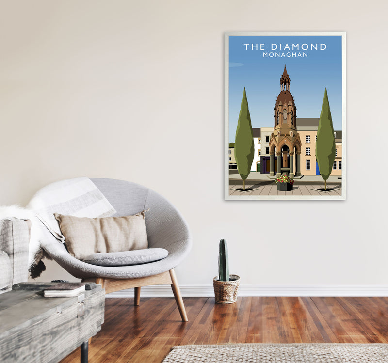 The Diamond Monaghan Travel Art Print by Richard O'Neill, Framed Wall Art A1 Oak Frame
