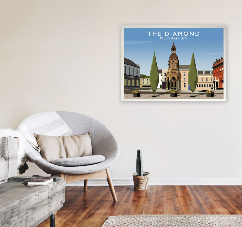 The Diamond Monaghan Travel Art Print by Richard O'Neill, Framed Wall Art A1 Oak Frame