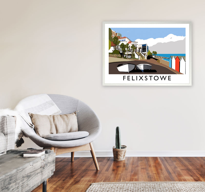 Felixstowe Framed Digital Art Print by Richard O'Neill A1 Oak Frame