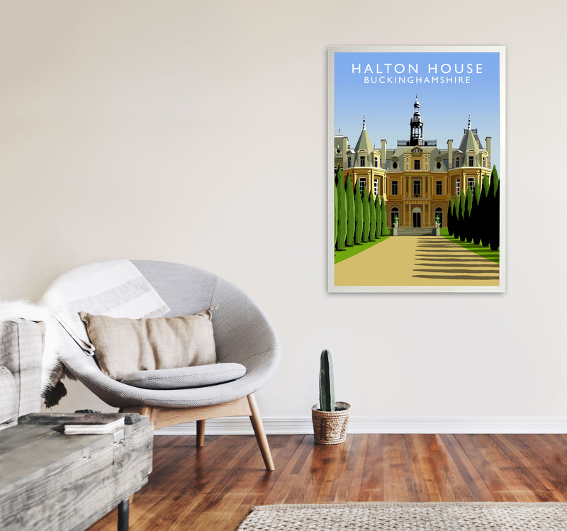 Halton House Portrait by Richard O'Neill A1 Oak Frame