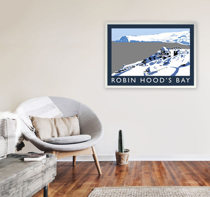 Robin Hood's Bay Travel Art Print by Richard O'Neill, Framed Wall Art A1 Oak Frame