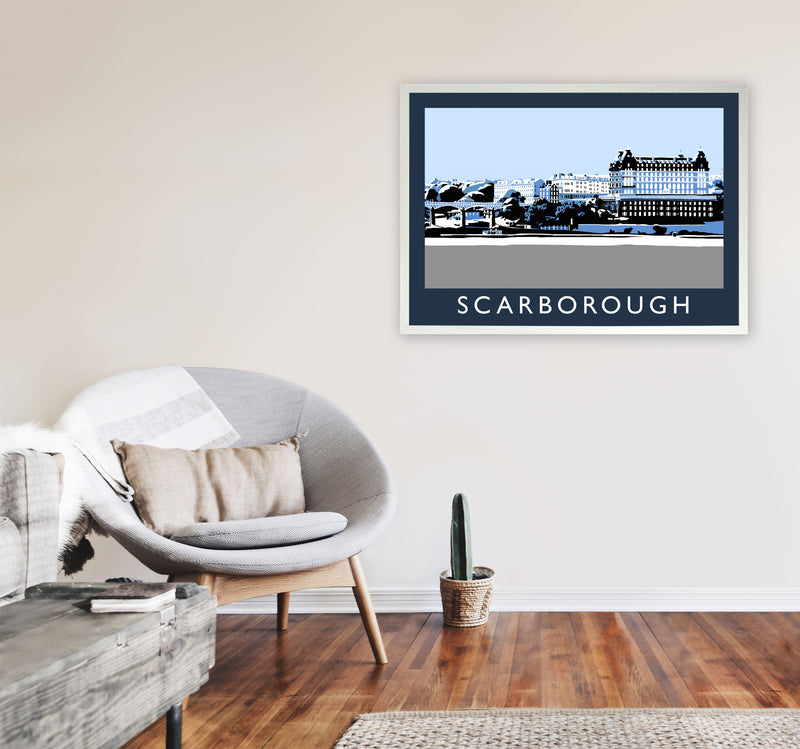Scarborough Travel Art Print by Richard O'Neill, Framed Wall Art A1 Oak Frame