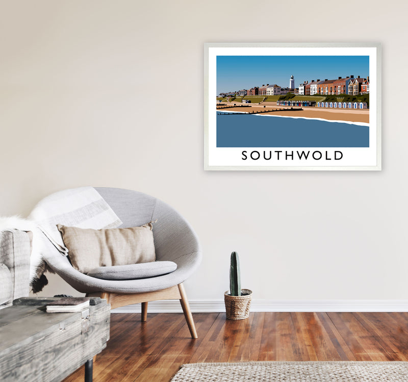 Southwold Framed Digital Art Print by Richard O'Neill A1 Oak Frame