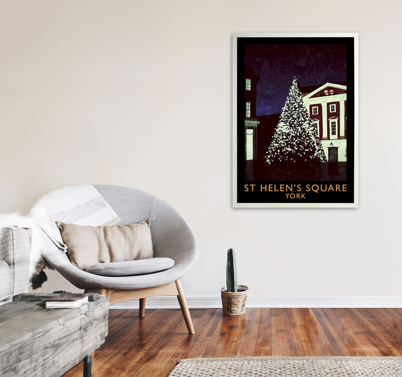 St Helen's Square York Travel Art Print by Richard O'Neill A1 Oak Frame