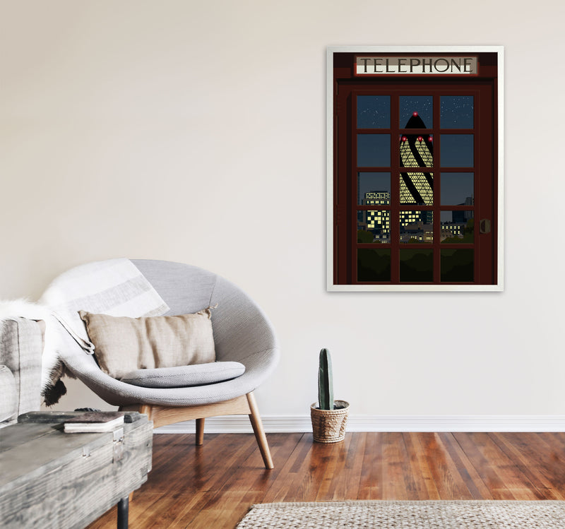 London Telephone Box 13 by Richard O'Neill A1 Oak Frame