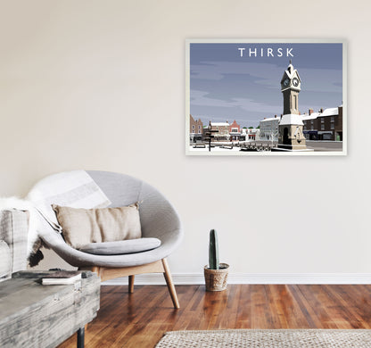 Thirsk 2 (snow) by Richard O'Neill A1 Oak Frame