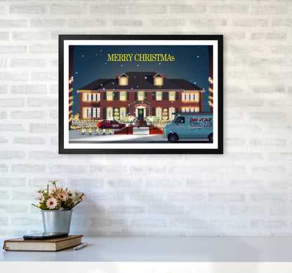 Home Alone Art Print by Richard O'Neill A2 White Frame